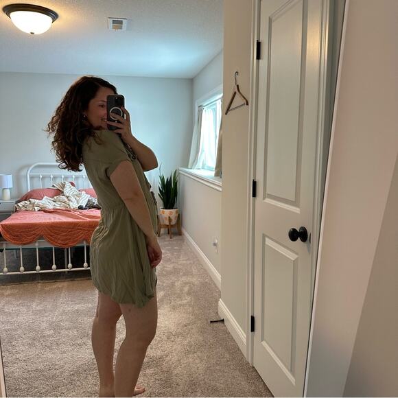She + Sky Green Mini Dress Medium - Picture 3 of 9